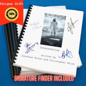 Interstellar Movie Script Gift for Film Buffs Gift for Movie Lovers Memorabilia Movie Gift for Him Gift Idea Gift for Film Lover Gift Ideas