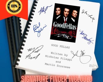 Goodfellas Movie Script Screenplay Gift for Film Buffs Gift for Movie Lovers Gift Idea Movie Memorabilia Gift for Friend Gift Ideas