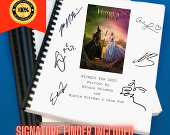 Wicked For Good Movie Script Screenplay Gift for Film Buffs Gift for Movie Lovers Gift Idea Movie Memorabilia Gift for Friend Gift Ideas