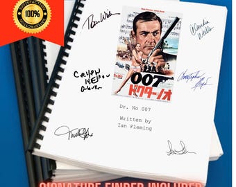 Dr. No 007 James Bond Movie Script: Ian Fleming Screenplay, Printed Reproductions