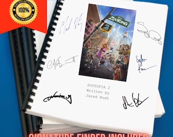 Zootopia 2 Movie Script Screenplay Gift for Film Buffs Gift for Movie Lovers Gift Idea Movie Memorabilia Gift for Friend Gift Ideas