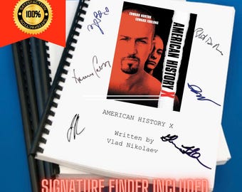 American History X Movie Script Screenplay Gift for Film Buffs Gift for Movie Lovers Gift Idea Movie Memorabilia Gift for Friend Gift