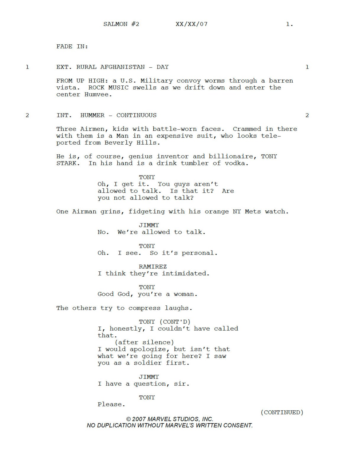 Script Presents Iron Man Movie Script Screenplay Gift for Film Buffs Gift for Movie ...