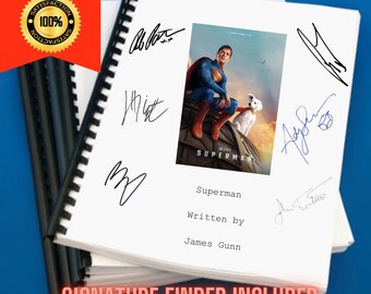 Superman 2025 Movie Script Screenplay Gift for Film Buffs Gift for Movie Lovers Gift Idea Movie Memorabilia Gift for Friend Gift Ideas