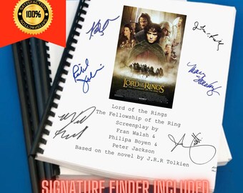 The Lord of the Rings Fellowship of the Rings Movie Script Screenplay Gift for Film Buffs Gift for Movie Lover Gift Idea Movie Memorabilia