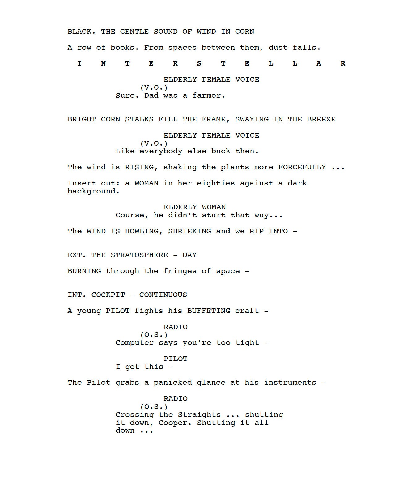 Interstellar Movie Script Gift for Film Buffs Gift for Movie Lovers ...