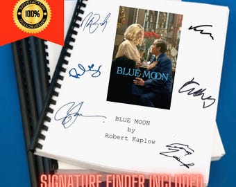 Blue Moon Movie Script Screenplay Gift for Film Buffs Gift for Movie Lovers Gift Idea Movie Memorabilia Gift for Friend Gift Ideas