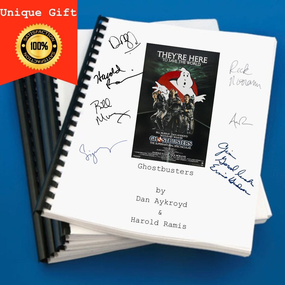 Ghostbusters 1984 Movie Script Screenplay Gift for Film Buff Gift for Movie Lover Gift Idea Movie Memorabilia Gift for Friend Gift Idea Gift