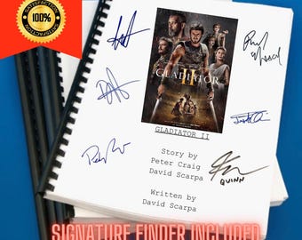 Gladiator II Movie Script Screenplay Gift for Film Buffs Gift for Movie Lovers Gift Idea Movie Memorabilia Gift for Friend Gift Ideas Gift