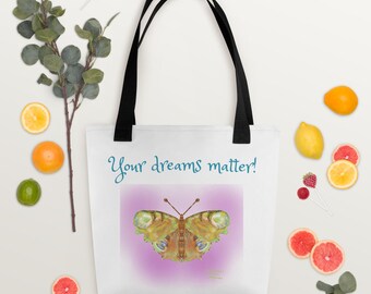 Beautiful butterfly tote bag artistic tote bag butterfly lover gift trendy tote spring tote bag summer tote library tote bag garden tote bag