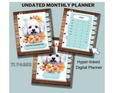 Dog Lover Planner, Dog Lover Digital Planner, Undated Hyperlinked Digital Planner, Best Planner, iPad Planner, Undated Monthly Planner