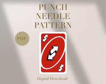 Jeu de cartes Tasse tapis Punch Needle Modèle PDF pour débutants Téléchargement instantané Punch Needle Design Motif SVG Modèle Punch Needle