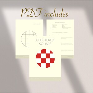 Checkered 7.pdf Checkered Circle Checkers Mug Rug Punch Needle PDF Pattern Beginners ...