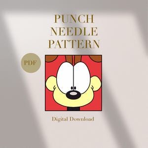 Dog Puppy Cartoon Animal Mug Rug Punch Needle PDF Pattern for Beginners Instant Download Punch Needle SVG Pattern Punch Needle Template