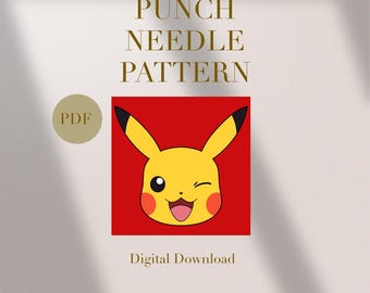 Cartoon Characters Mug Rug Punch Needle PDF Pattern Beginners Instant Download Punch Needle Design SVG Pattern Punch Needle Template