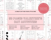 50 Page Download & Print Valentine's Day Themed Preschool Activity Book! preschool activities, toddler activities, valentine activities