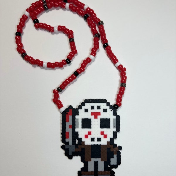 Perler Necklace - Friday the 13th