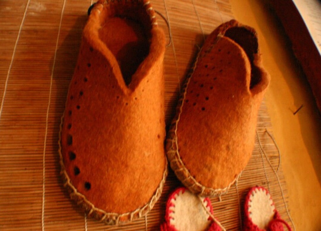 Handmade Felt Slippers With Rubber Soles, Felt Papouch Etsy