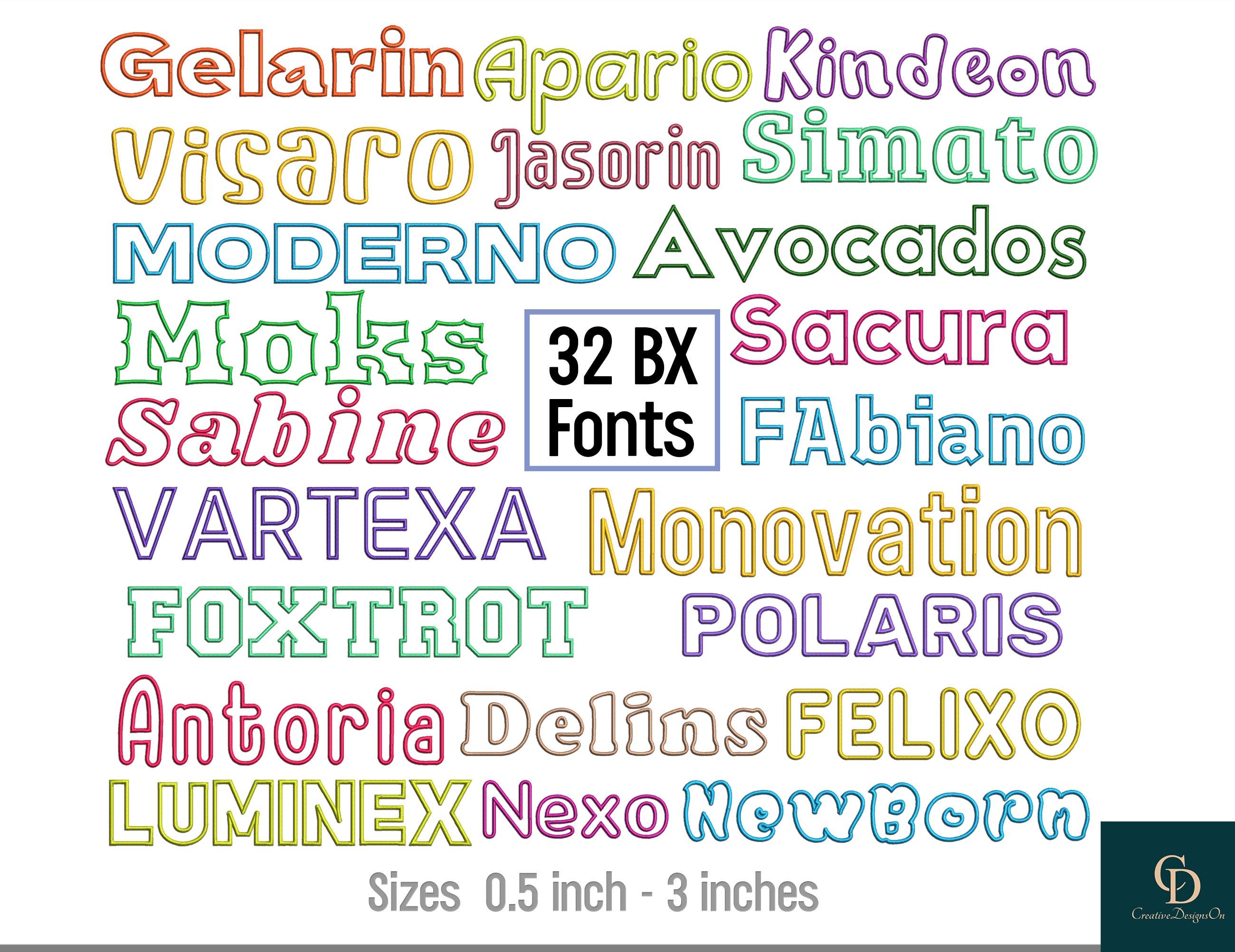 Native Print Font R 32 Outline Embroidery Fonts: BX Native Alphabet Sets (digital Download ...