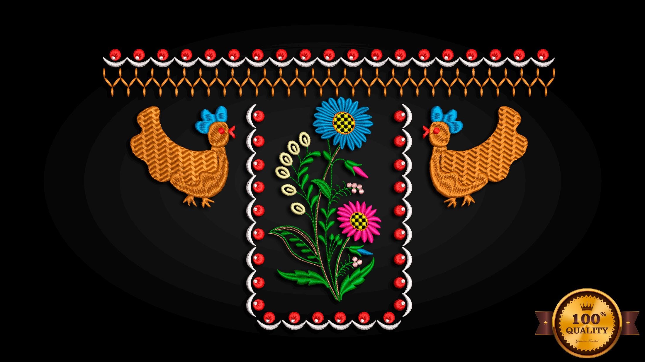 Mexican Floral Embroidery Designs: 10 Dress Patterns (instant Download ...