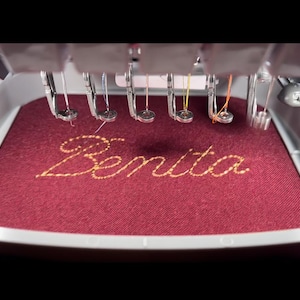 Benita Bean Embroidery Font, BX Native Font Set, Handwriting Alphabet, Digital Download