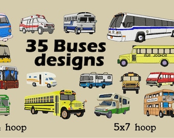 Bussbroderidesigner: 35 minibussar och husbilar (4x4-båge) (digital nedladdning)