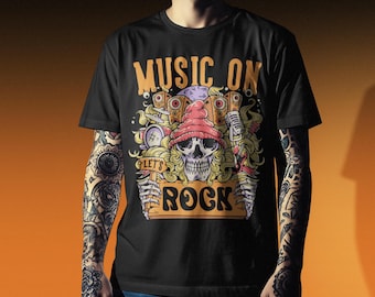 Black Comfort Colors Rock Music Graphic T-Shirt