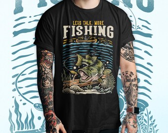 Black Largemouth Bass Fishing T-Shirt, Comfort Colors Heavyweight Cotton