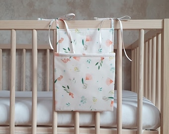 nursery crib caddy organizer PDF sewing pattern hanging bed pocket organizer hanging basket pocket