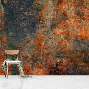 Rusty Metal Wall Mural: Peel and Stick Wallpaper, Non-Woven