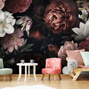 Luxurious Floral Wallpaper: Elegant Non-Woven Peel and Stick
