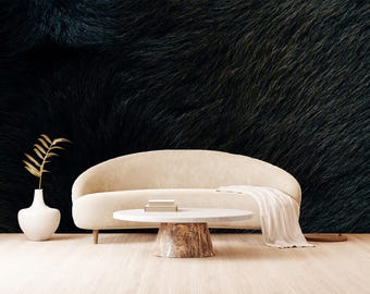 Faux Fur Texture Mural: Modern Peel and Stick Wallpaper