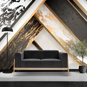 Abstract Geometric Wallpaper: Modern 3D Wall Mural (Peel and Stick)