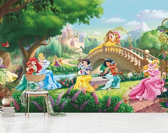 Prinsessenmuurschildering: Peel-and-Stick vliesbehang
