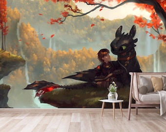 Tandeloze hikbehang, How to Train Your Dragon Peel and Stick of vlies
