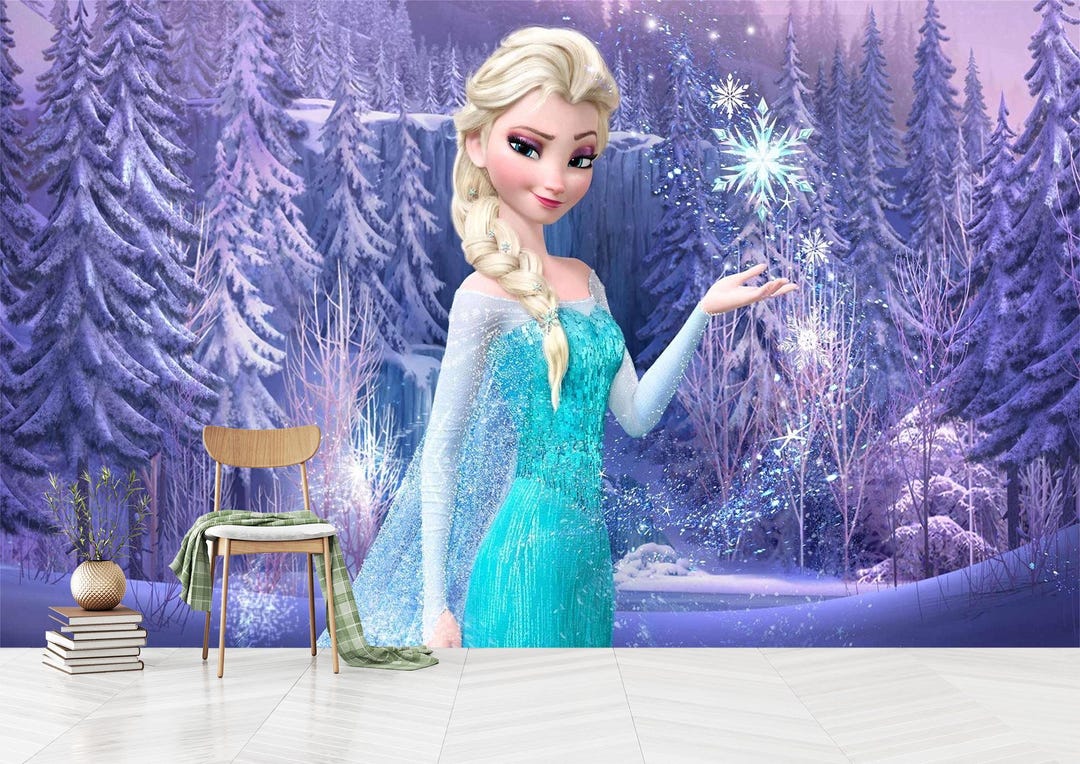 Princess Elsa Peel and Stick Wallpaper: Frozen Kids Room Mural - Main Image