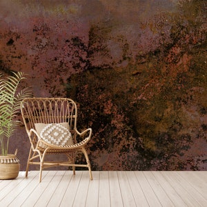 Rusty Metal Wall Mural: Peel and Stick Wallpaper, Non-Woven