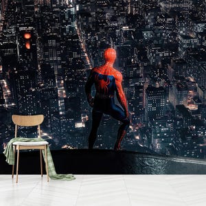 Spiderman, The Amazing Spiderman Wall Mural,Self Adhesive, Peel and Stick, Non-Woven