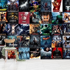 Movie Posters Wallpaper Mural: Self-Adhesive Non-Woven Peel and Stick
