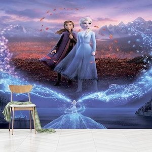 Elsa Frozen Castle Wallpaper Mural: Kids Room Peel and Stick Decal