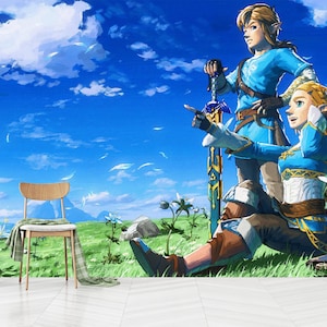 Zelda Breath of the Wild Wallpaper: Peel and Stick Gaming Art