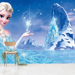 Princess Elsa Kids Room Wallpaper: Frozen Peel and Stick Non-Woven