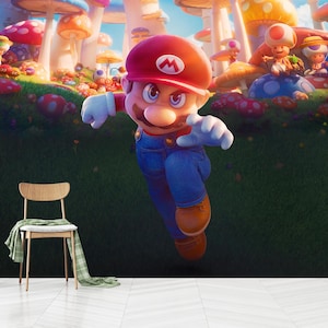 Super Mario Wallpaper: Self-Adhesive Non-Woven Peel and Stick Wall Art