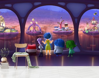 Inside Out Kids Room Wallpaper: Self-Adhesive Non-Woven