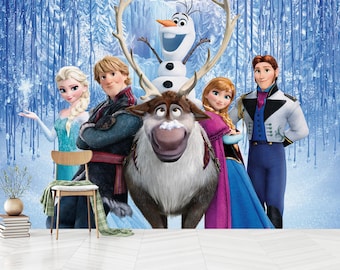 Papel pintado de la familia Elsa Frozen: autoadhesivo