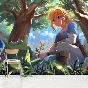 Zelda Nursery Wallpaper: Fantasy Kids Room Peel and Stick Art