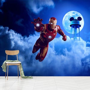 Papier peint super héros, papier peint Avengers Stars, papier peint salle de jeux, auto-adhésif, non tissé