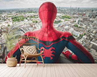 Muurschildering Spiderman London: Peel & Stick kinderkamerdecoratie