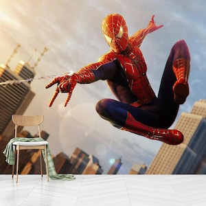 Spiderman Peel and Stick Wallpaper: Avengers Teen Room Decor
