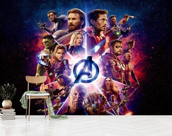 アベンジャーズの壁紙 | 剥がして貼れる | 取り外し可能